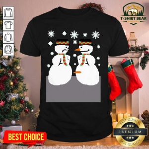Cute Snowman Nose Thief Ugly Christmas Shirt