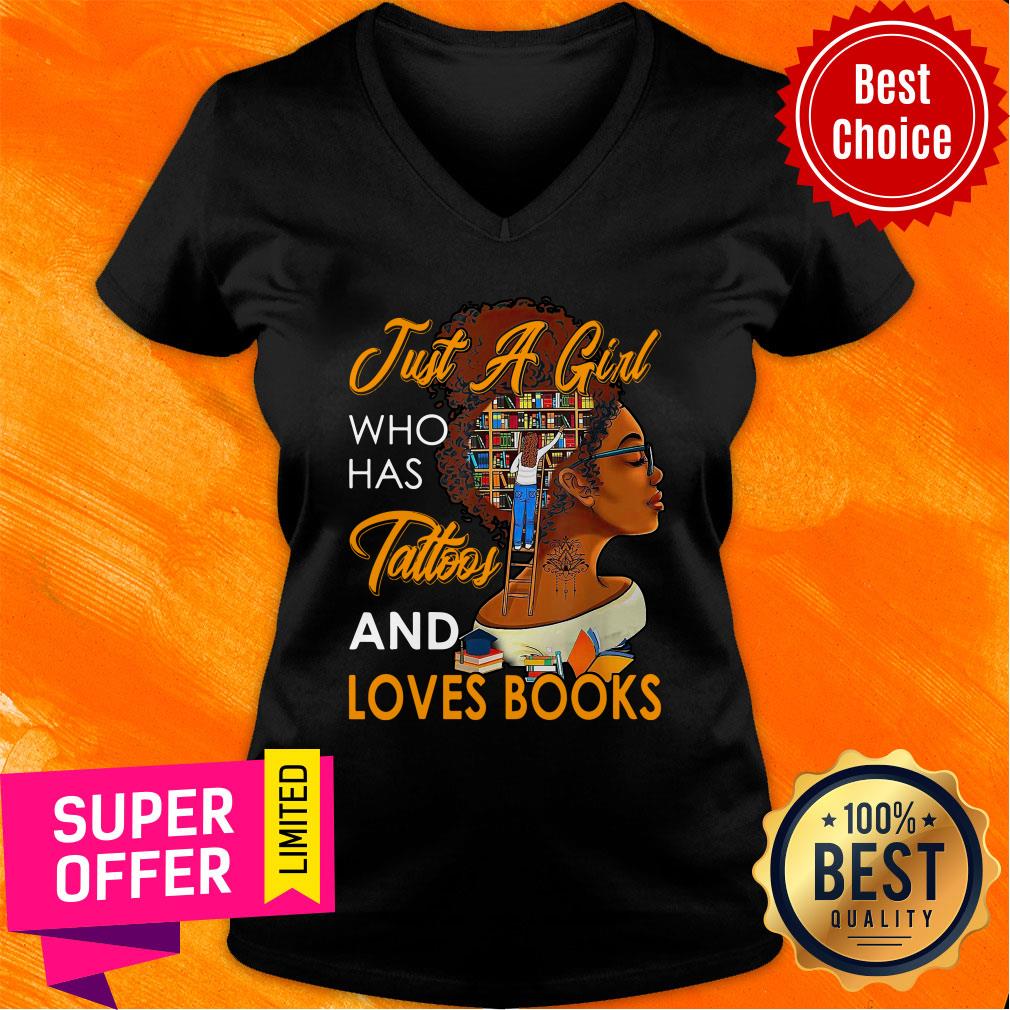 Just A Girl Who Has Tattoos And Love Book Shirt