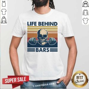 Grateful Life Behind Bars Skull Gym Vintage Retro Shirt