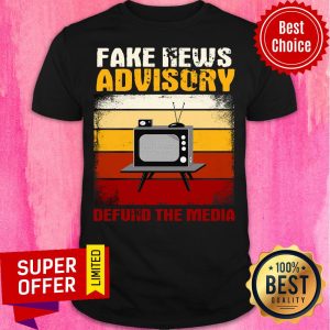 Awesome Fake News Advisory Defund The Media Vintage Retro Shirt