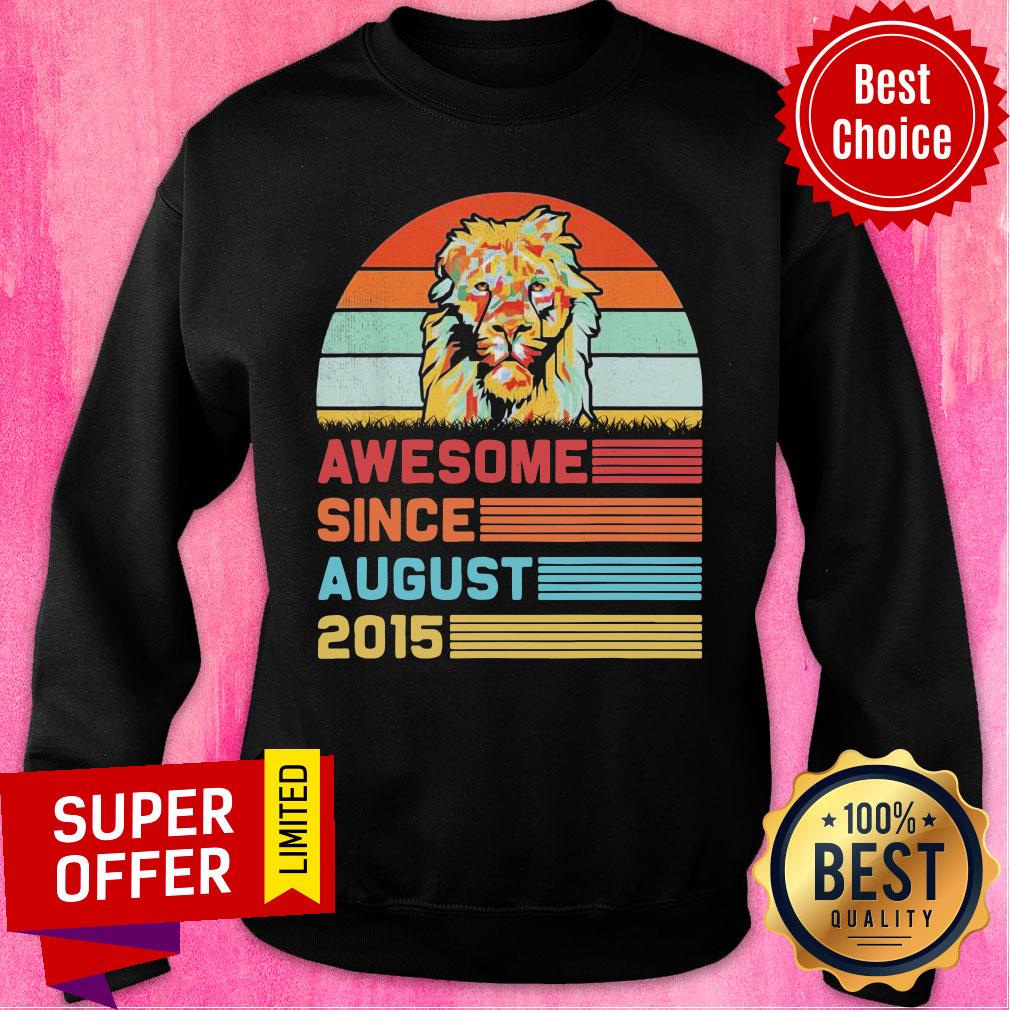 Lion Awesome Since August 2015 6th Birthday Vintage Shirt