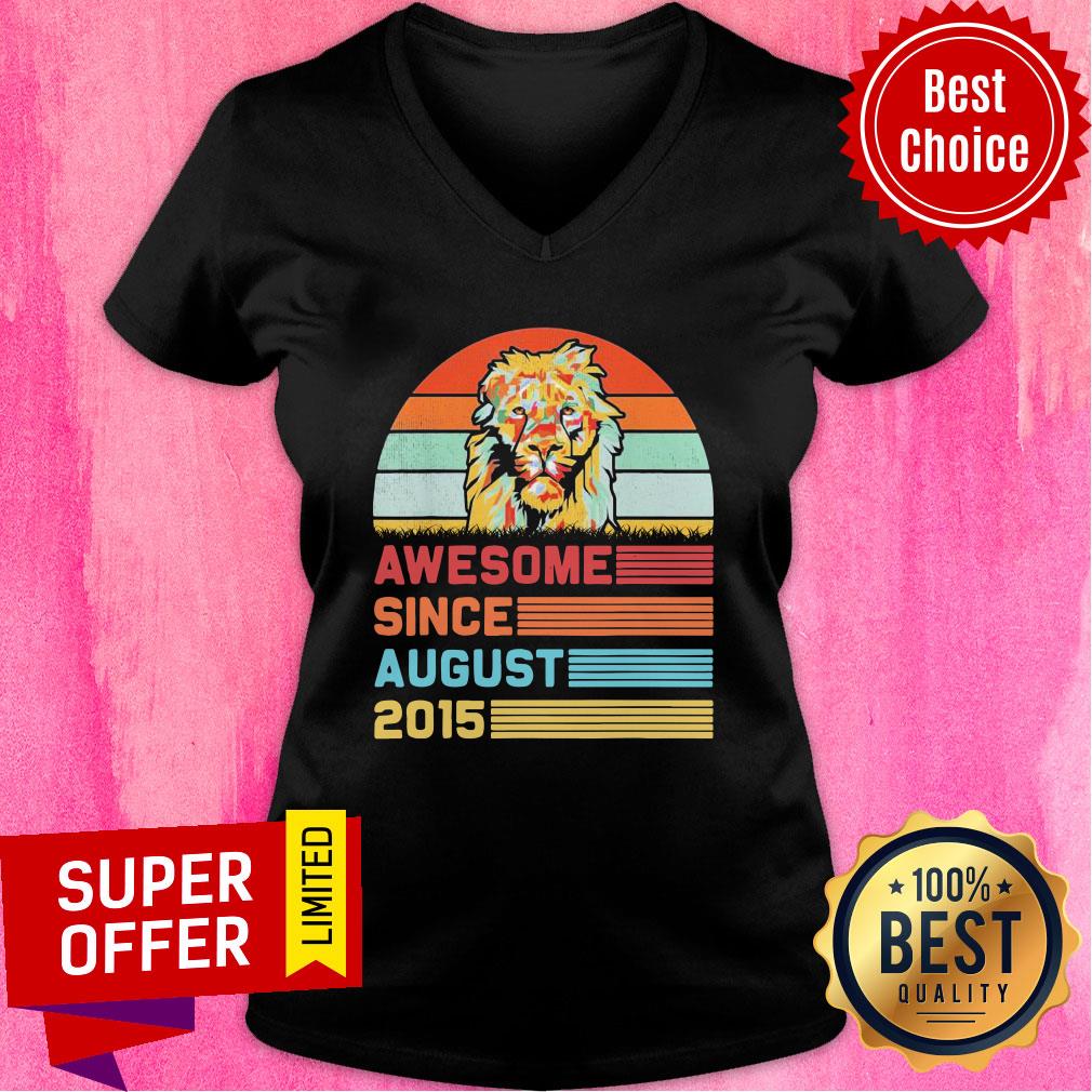 Lion Awesome Since August 2015 6th Birthday Vintage Shirt