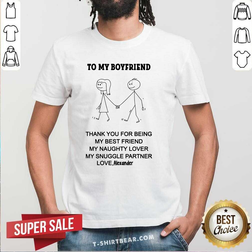 Lovely Thank You For Being My Best Friend Boyfriend Shirt