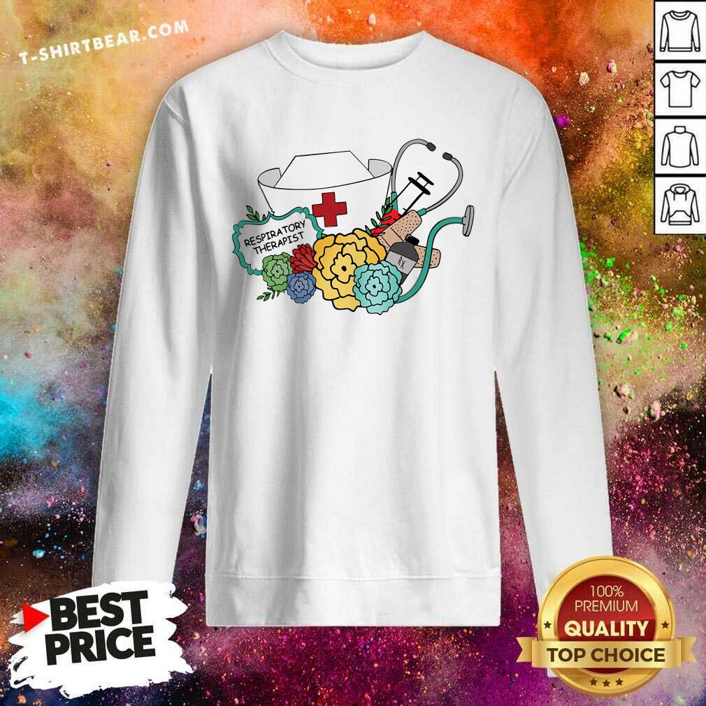 Medical Stethoscope And Flowers Respiratory Therapist Shirt