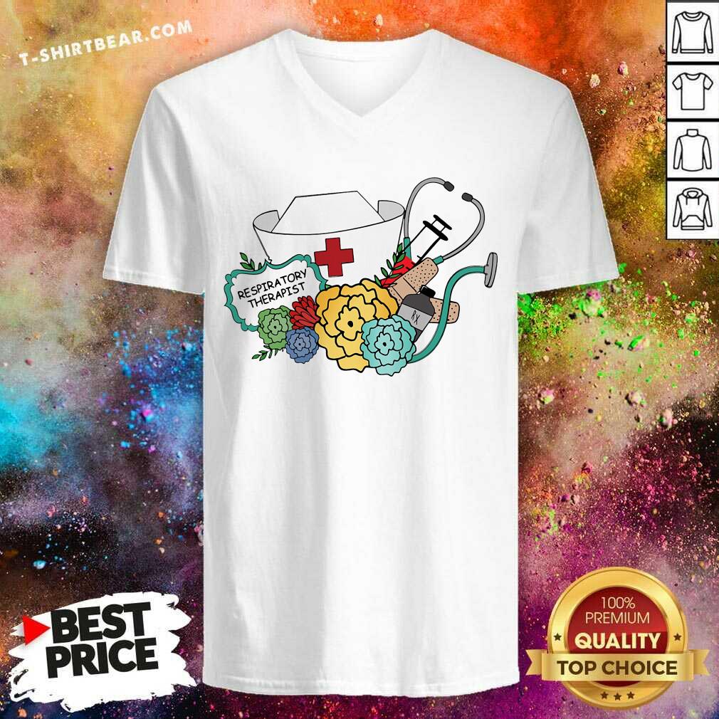 Medical Stethoscope And Flowers Respiratory Therapist Shirt