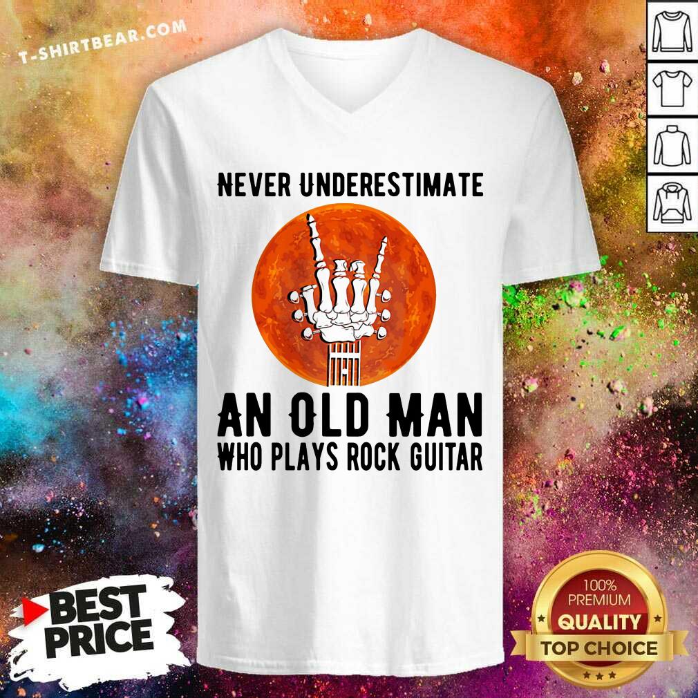 Never Underestimate An Old Man Who Plays Rock Guitar Shirt