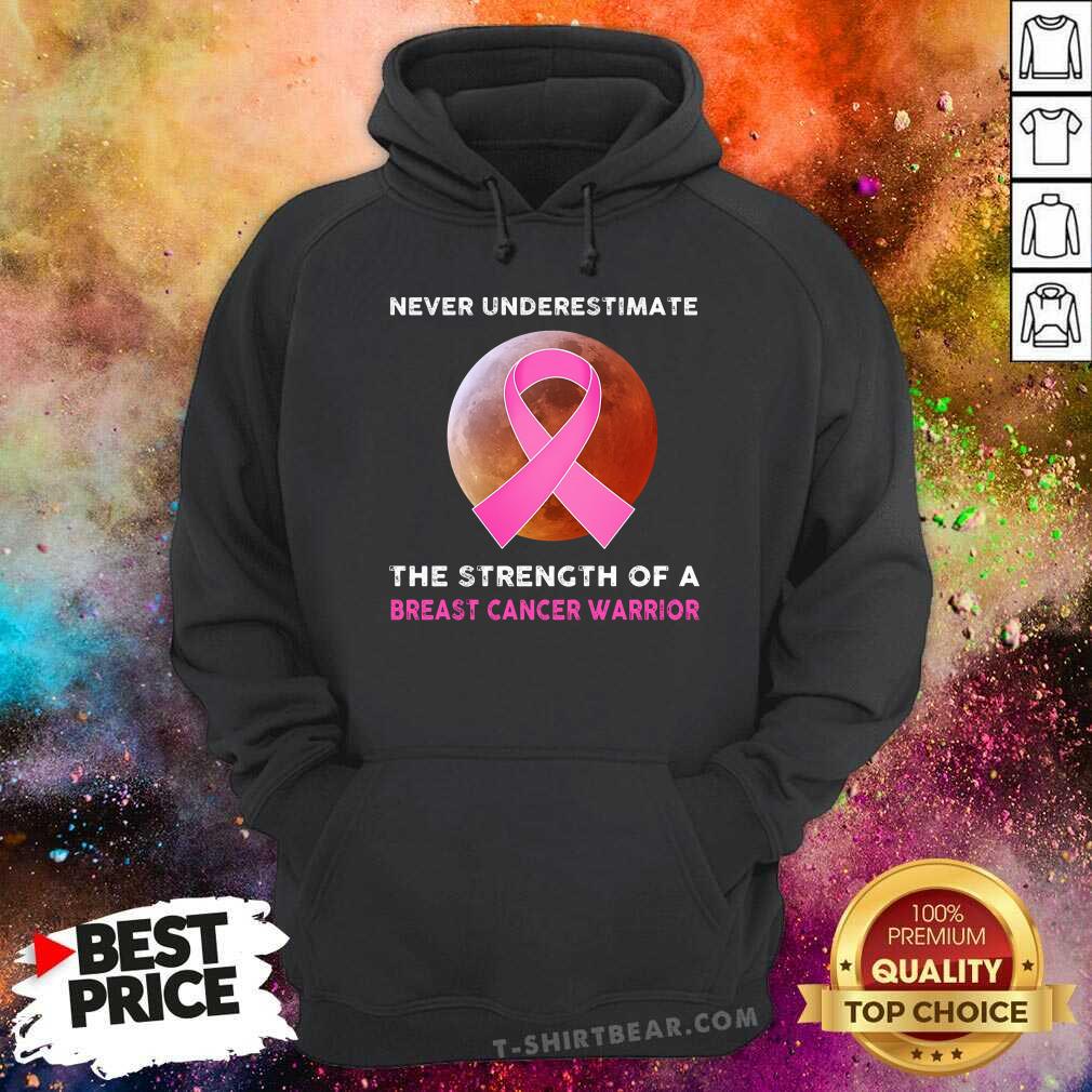Never Underestimate The Strength Of A Breast Cancer Warrior Shirt