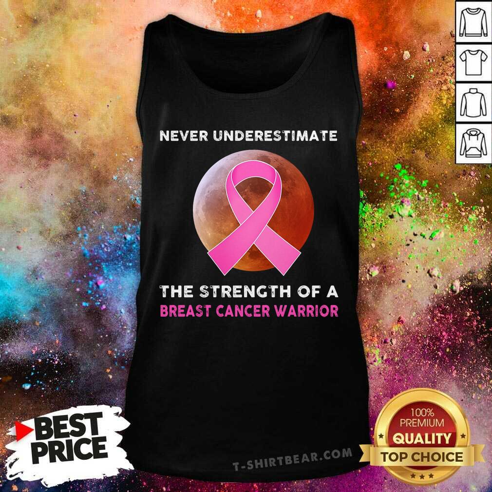 Never Underestimate The Strength Of A Breast Cancer Warrior Shirt