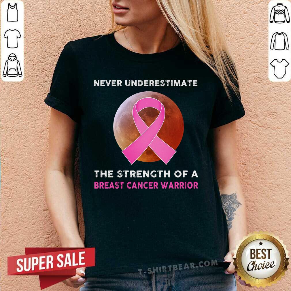 Never Underestimate The Strength Of A Breast Cancer Warrior Shirt