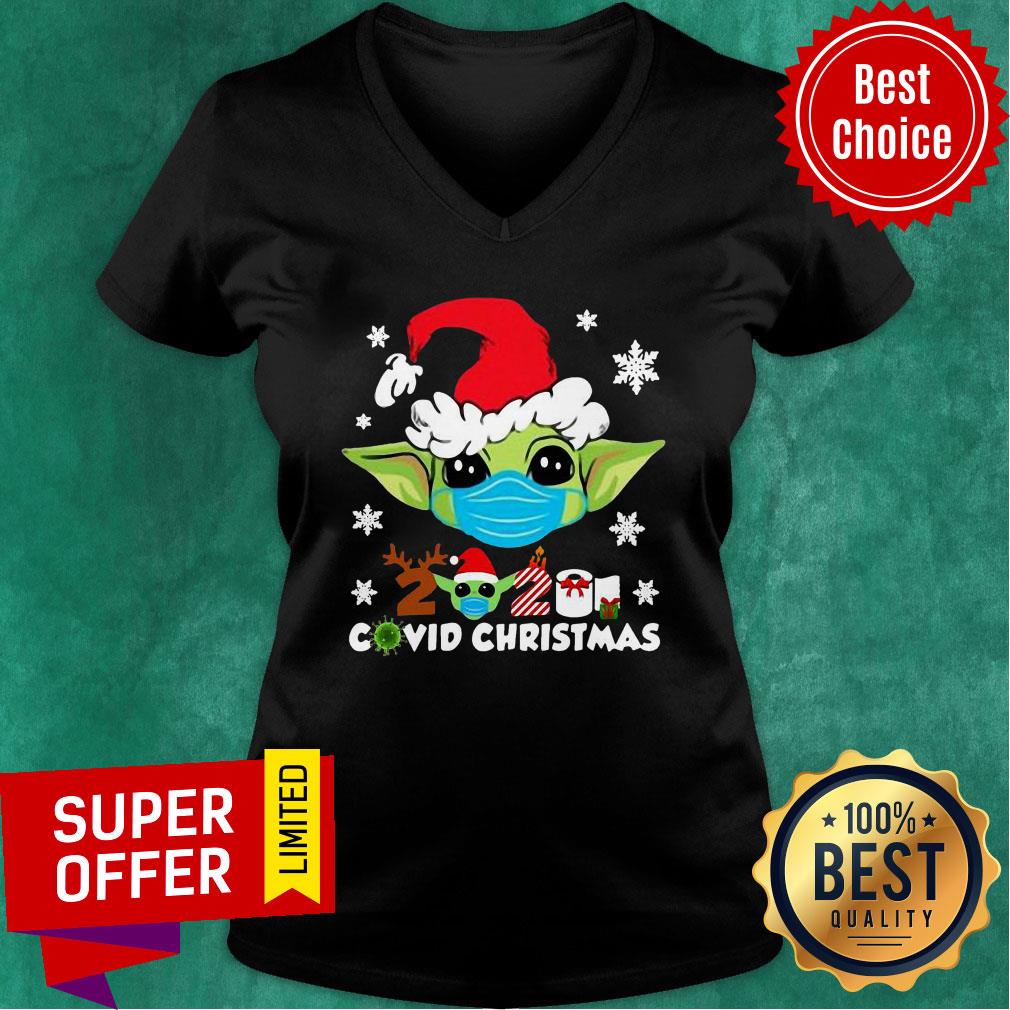 Nice Santa baby Yoda face mask 2020 Covid Christmas Shirt