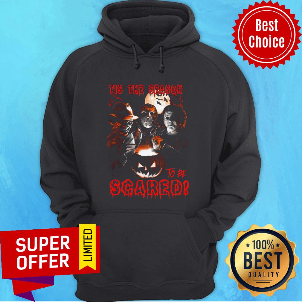 Nice Tis The Season To Be Scared Horror Halloween Shirt