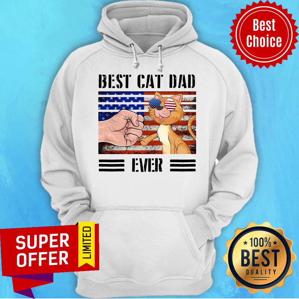 Official American Flag Best Cat Dad Ever Shirt