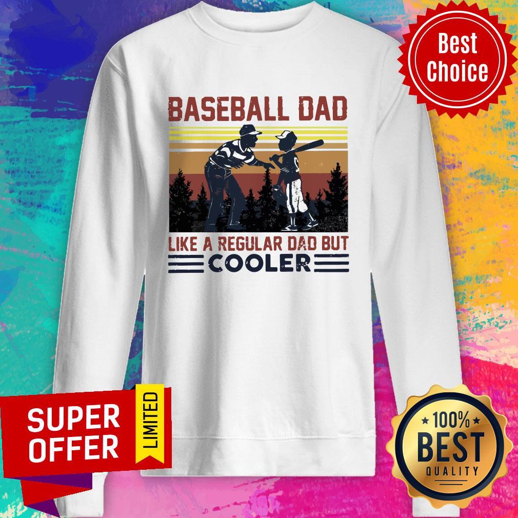 Official Baseball Dad Like A Regular Dad But Cooler Vintage Shirt