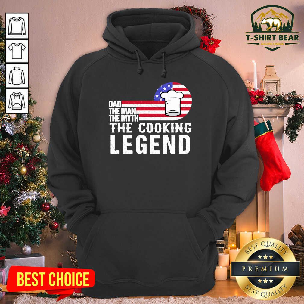 Official Dad The Man The Myth Cooking Legend Us Flag Shirt