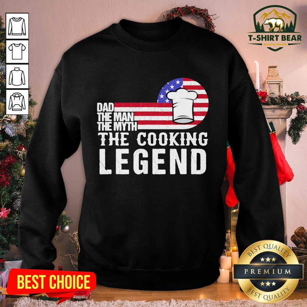 Official Dad The Man The Myth Cooking Legend Us Flag Shirt