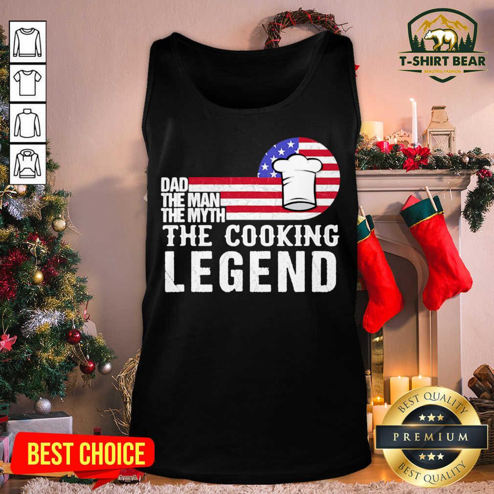Official Dad The Man The Myth Cooking Legend Us Flag Shirt