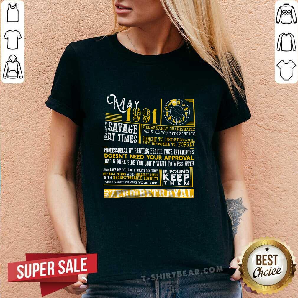Official May 1991 Has Zero Tolerance Betrayal Shirt