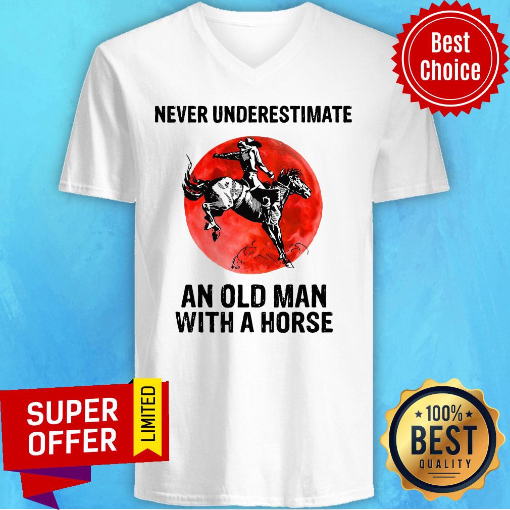 Official Never Underestimate An Old Man With A Horse Shirt