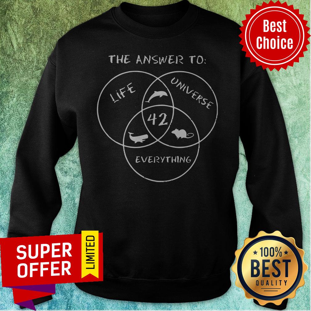 Official The Answer To Life Universe 42 Everything Shirt