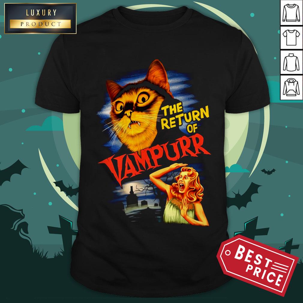 Official The Return Of Vampurr Cat Vampire Halloween Shirt