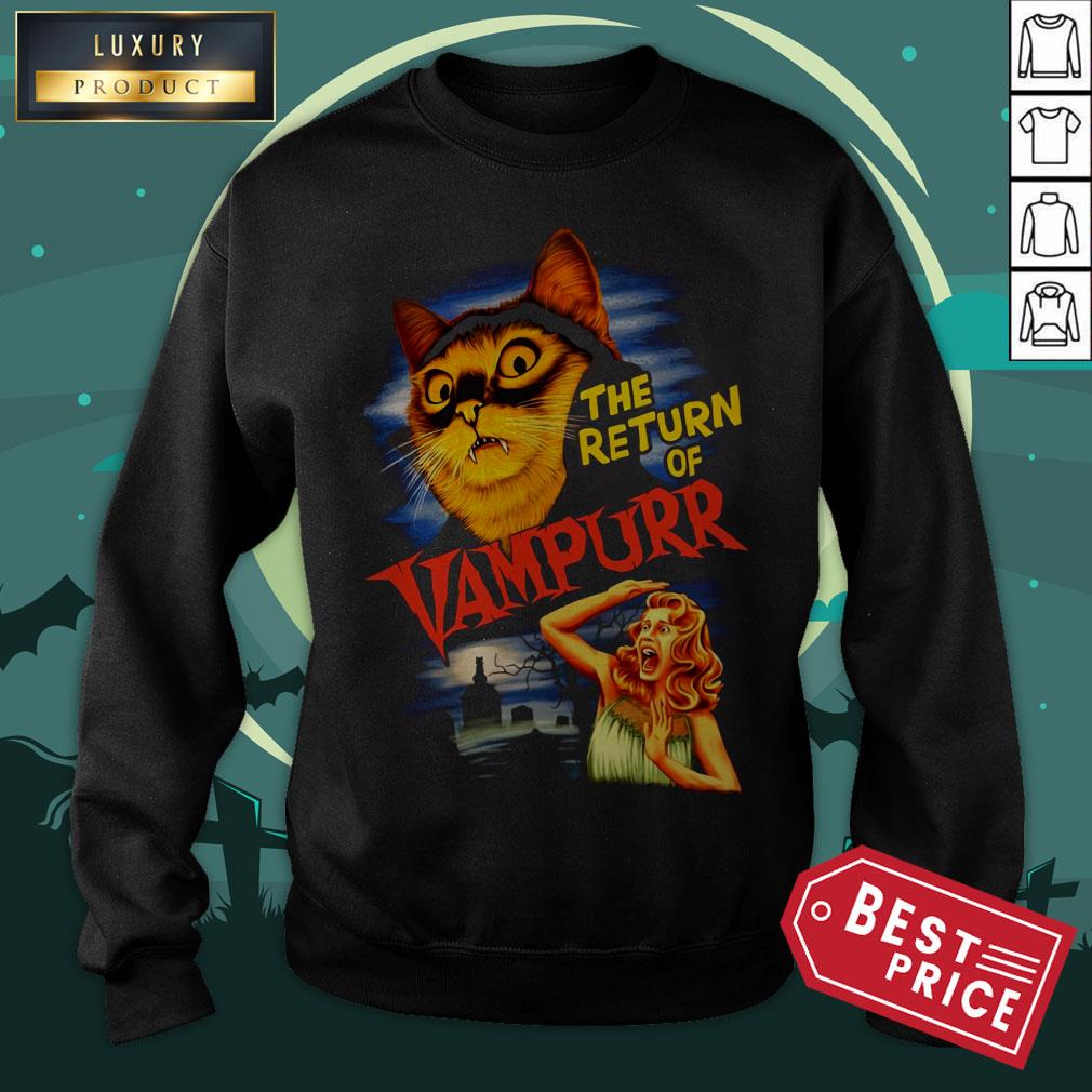 Official The Return Of Vampurr Cat Vampire Halloween Shirt