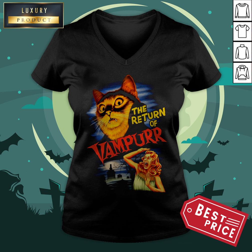 Official The Return Of Vampurr Cat Vampire Halloween Shirt