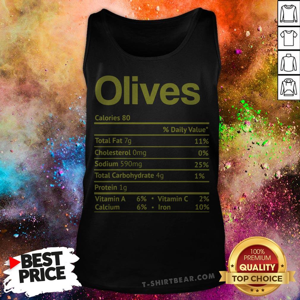Olive Nutrition Facts Funny Thanksgiving Christmas Food Shirt