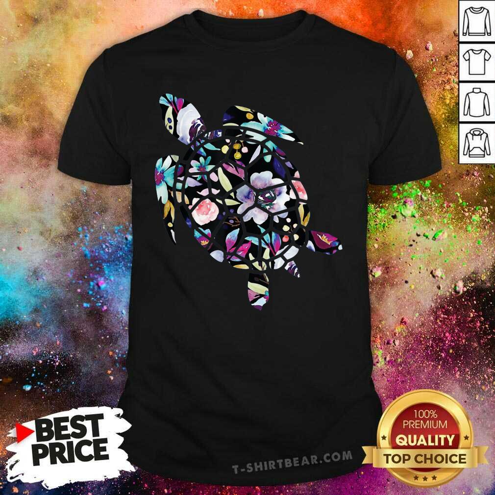 Original Sea Flower Turtle Shirt