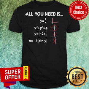 Awesome All You Need Is Love Math Teacher Gift Shirt