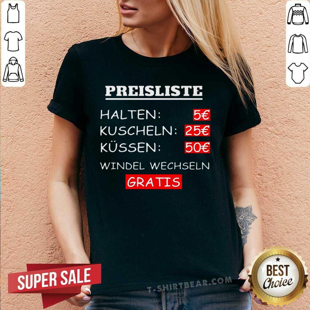 Preisliste Halten Kuscheln Kussen Windel Wechseln Gratis Shirt