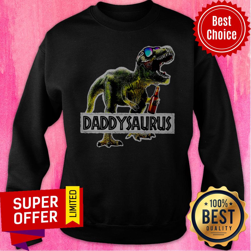 Premium Daddysaurus Drinking Beer Party Shirt