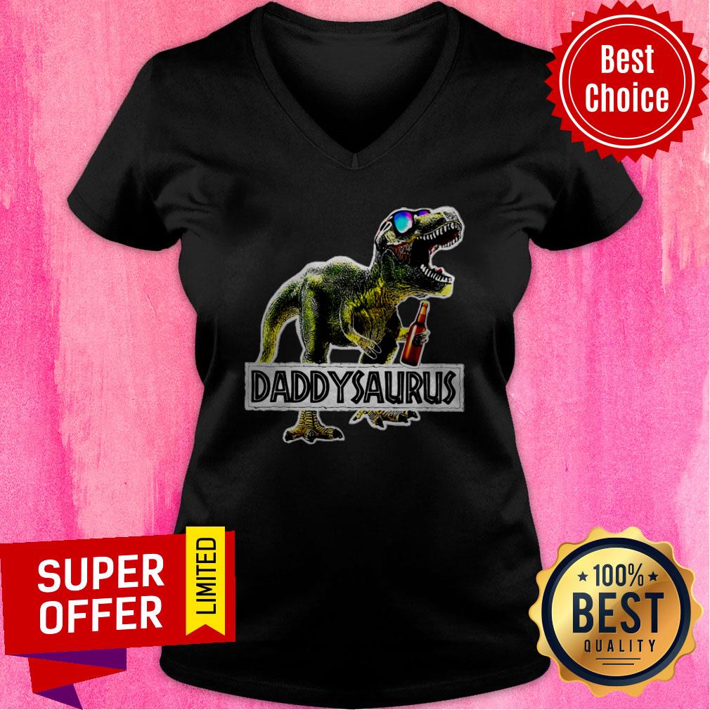 Premium Daddysaurus Drinking Beer Party Shirt