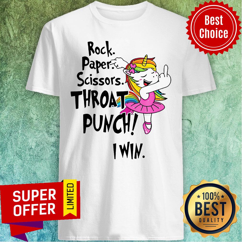Premium Rock. Paper. Scissors. Throat Punch I Win Shirt