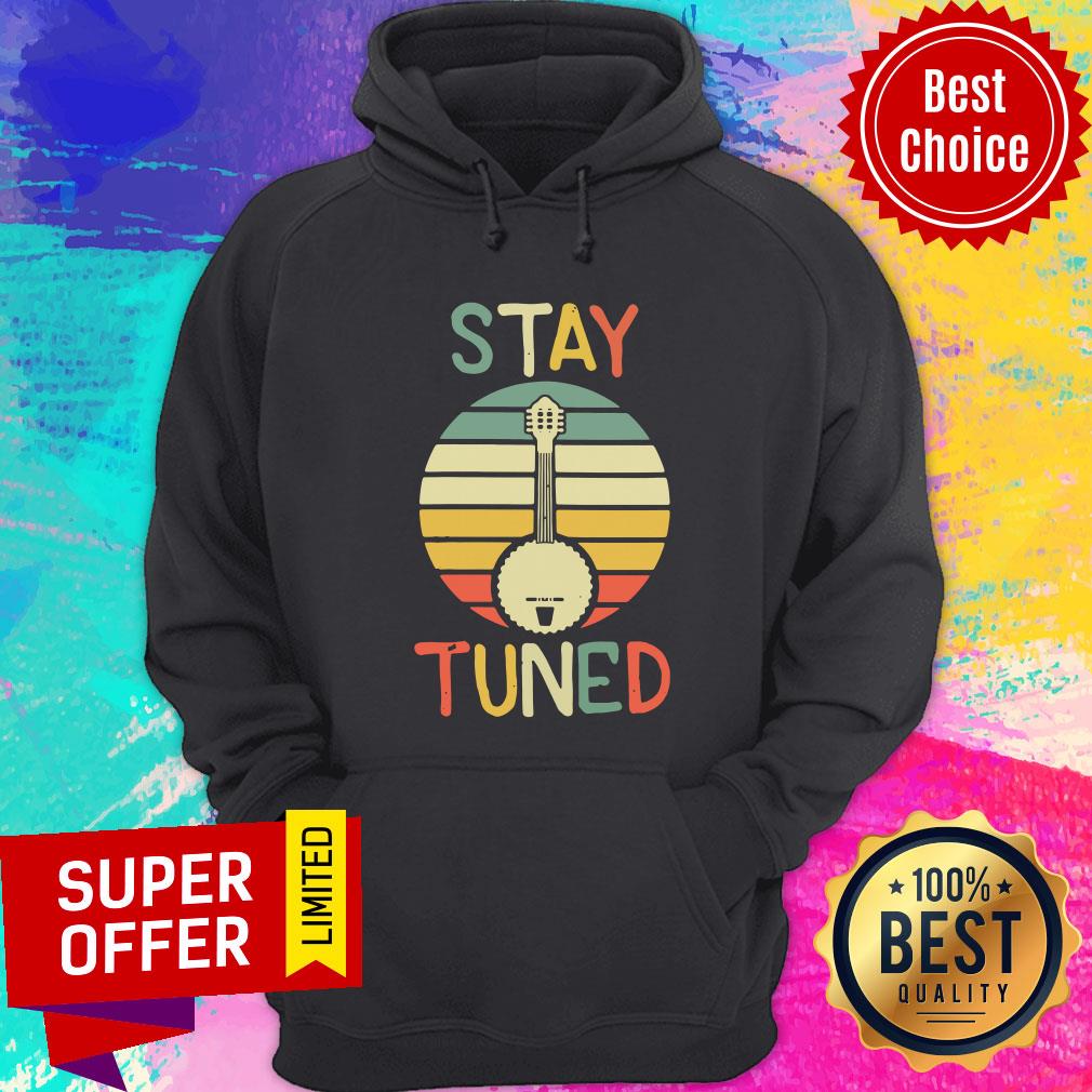 Premium Womens Stay Tuned Retro Banjo Graphic Shirt
