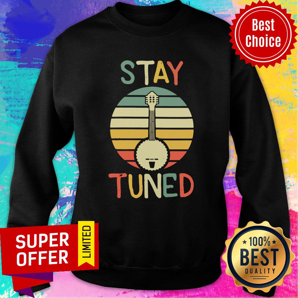 Premium Womens Stay Tuned Retro Banjo Graphic Shirt