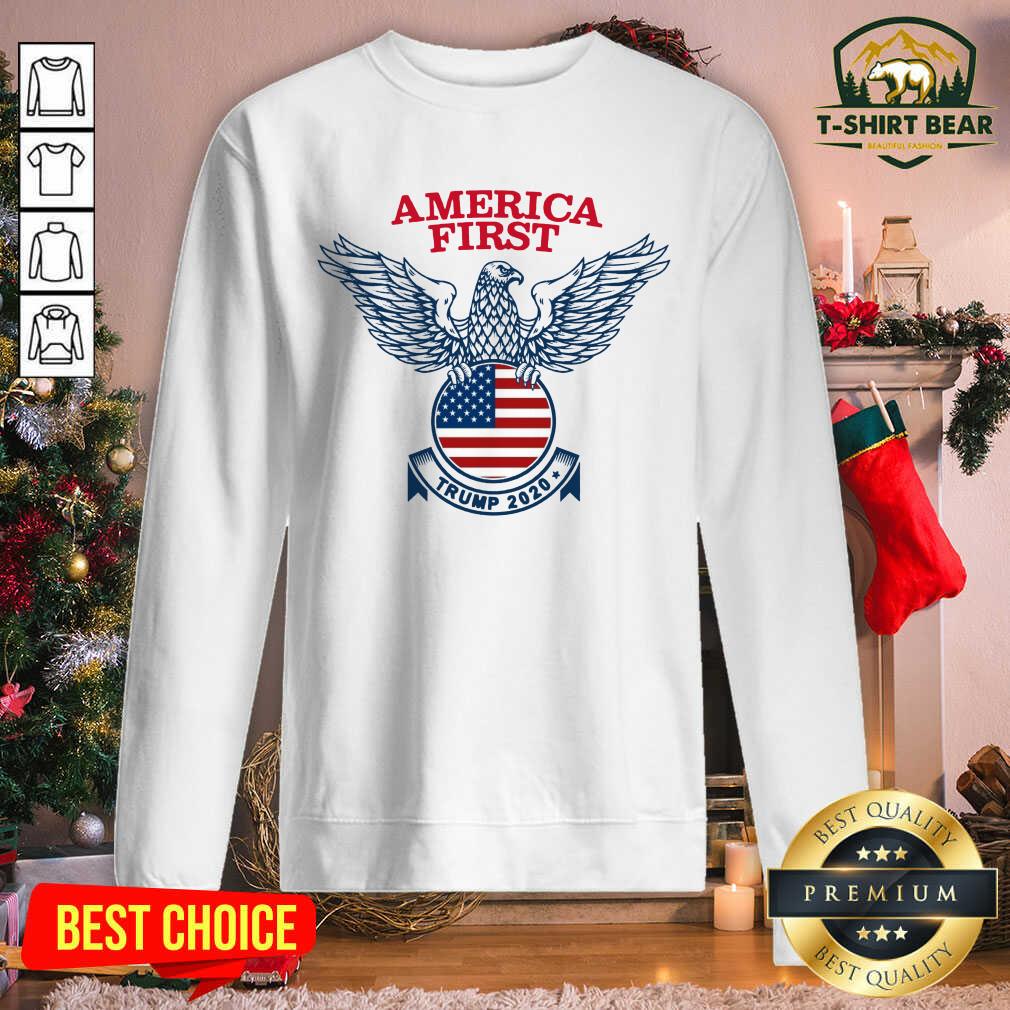 Pretty America First Tee Donald Trump 2020 Presidential Campaign Shirt