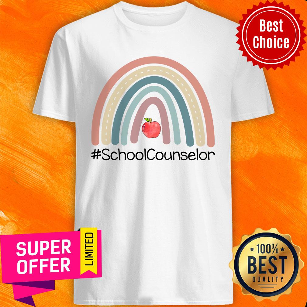 Rainbow School Counselor Apple Shirt