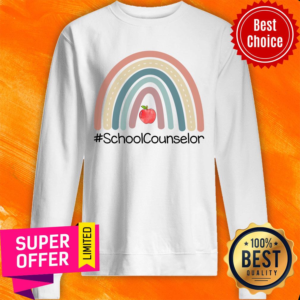 Rainbow School Counselor Apple Shirt
