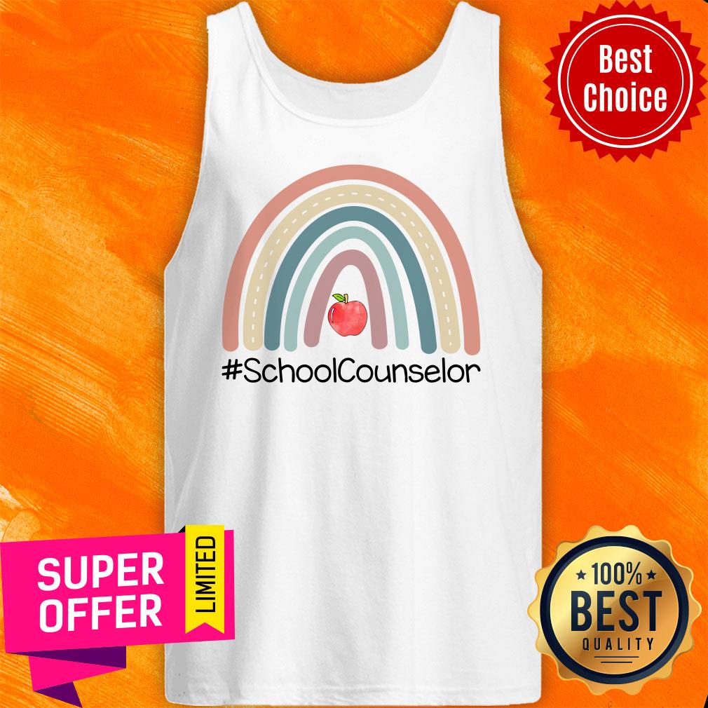 Rainbow School Counselor Apple Shirt