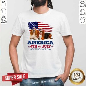 Good Basset Hound America 4th July Shirt