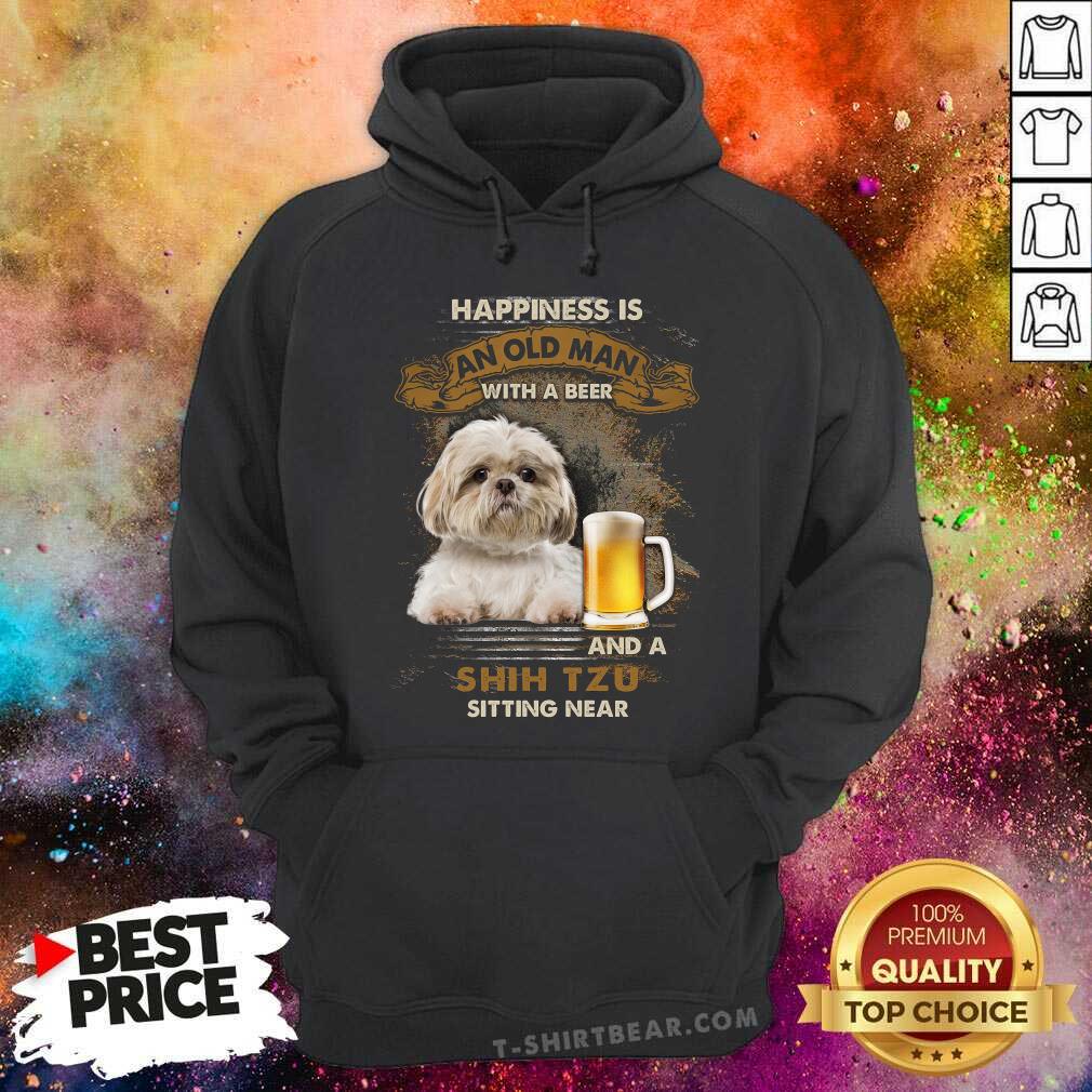 Shih Tzu Sitting Near Old Man Shirt