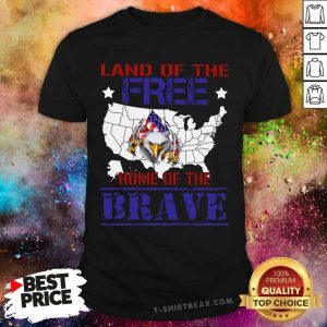 Home Of The Brave 4th July Land Of Thee Free Eagle Shirt