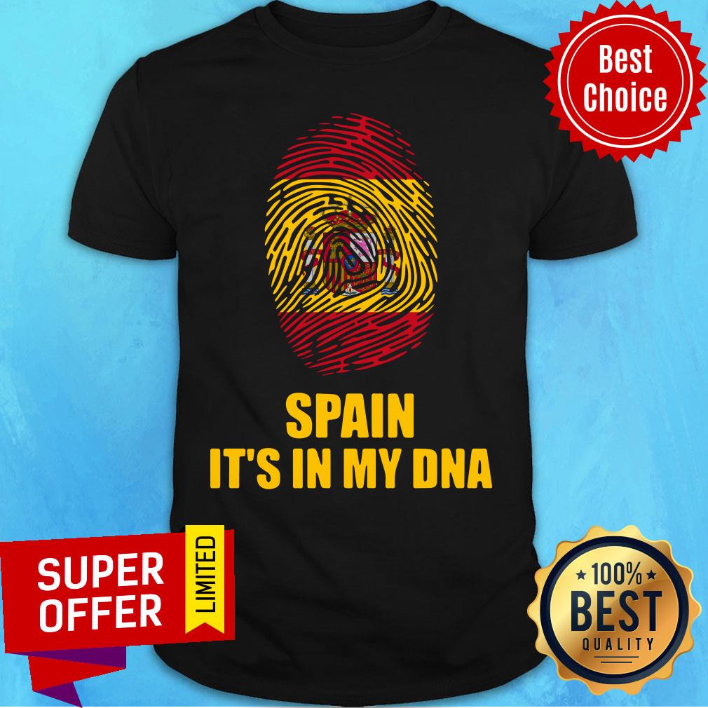 Spain Flag It's In My Dna Fingerprints Shirt
