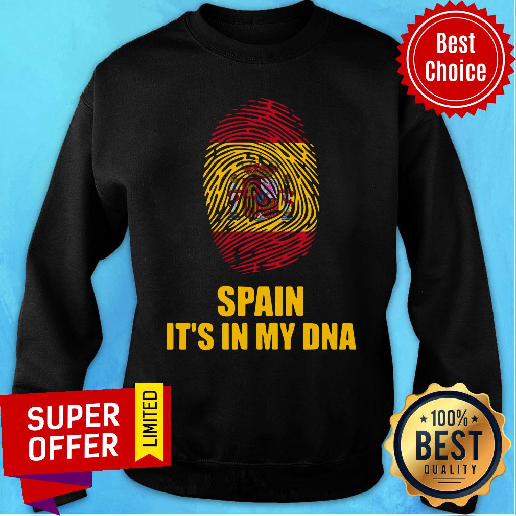 Spain Flag It's In My Dna Fingerprints Shirt