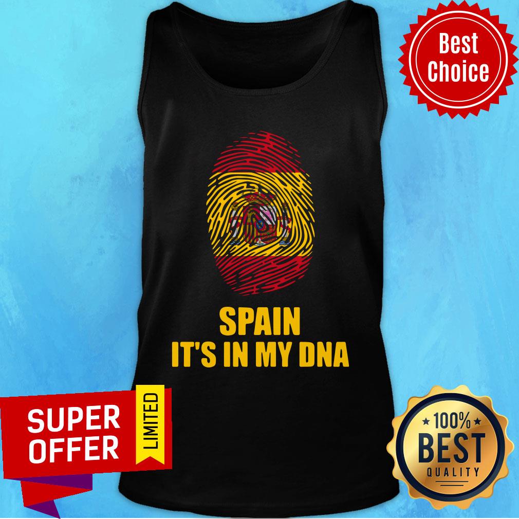 Spain Flag It's In My Dna Fingerprints Shirt