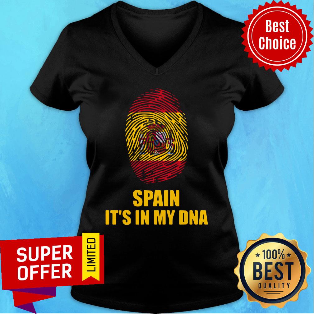 Spain Flag It's In My Dna Fingerprints Shirt