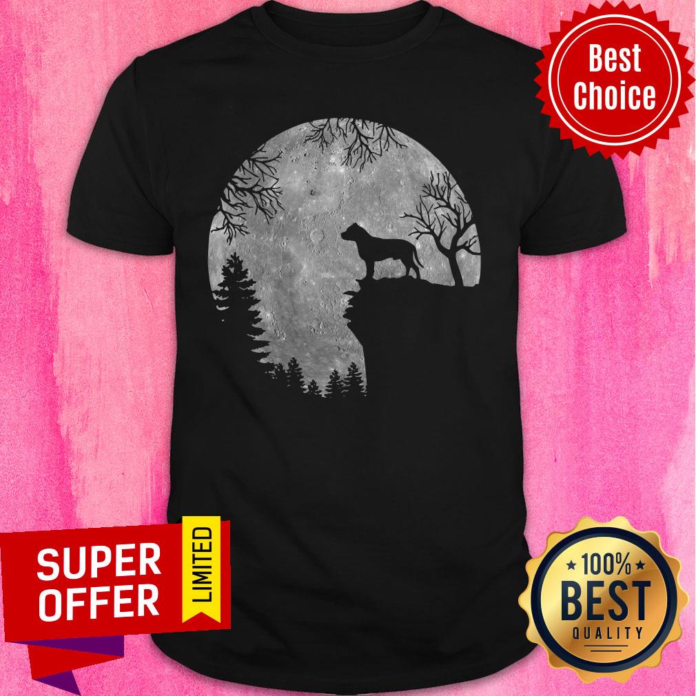 Staffordshire Bull Terrier And Moon Halloween Shirt