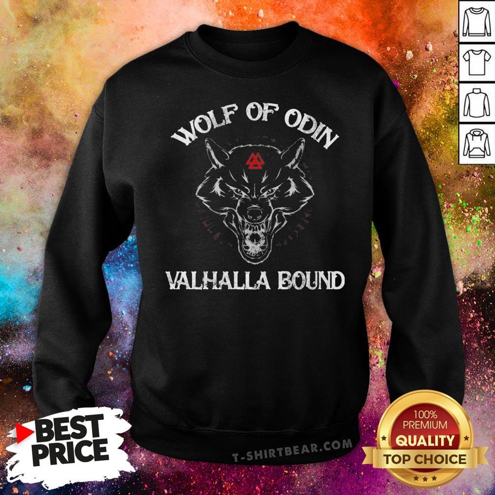 Funny Wolf Of Odin Valhalla Bound Symbol Shirt