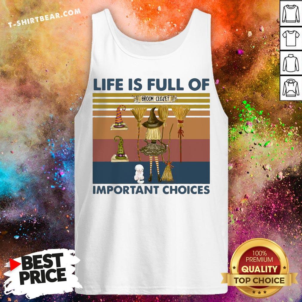 Awesome Life Is Full Of Important Choices Witch Vintage Retro Shirt