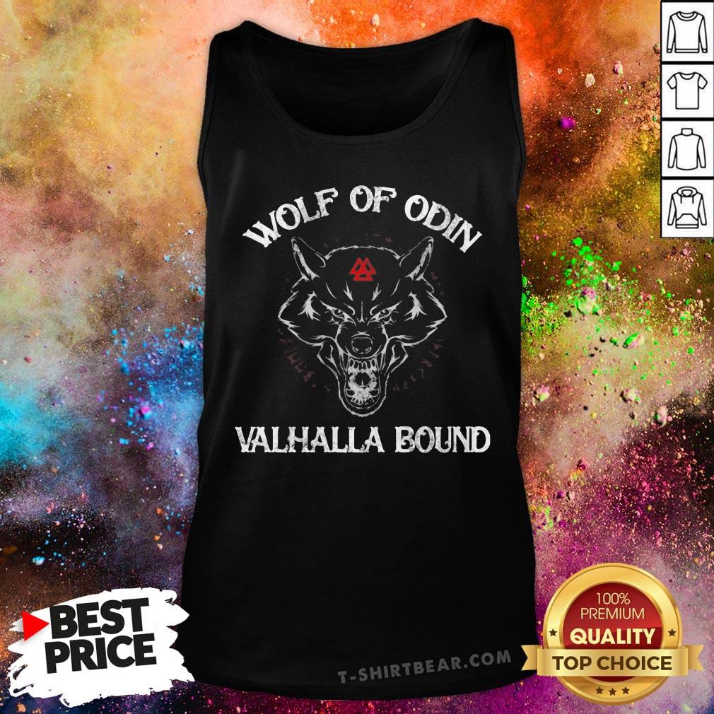 Funny Wolf Of Odin Valhalla Bound Symbol Shirt